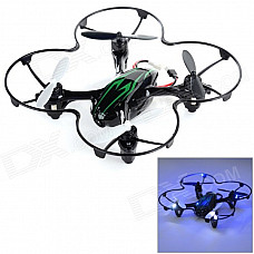 H108C HD 2.4GHz 4-CH R/C Quadcopter w/ 2.0MP Camera / Gyro / Lamp - Black + Green (4 x AAA)