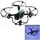 H108C HD 2.4GHz 4-CH R/C Quadcopter w/ 2.0MP Camera / Gyro / Lamp - Black + Green (4 x AAA)