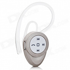 WN-01 Snail Style Bluetooth V4.1 In-Ear Headset w/ Microphone / Micro USB - Champagne Gold + White
