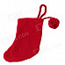 Patterned Cute Wool Christmas Sock - Red + White