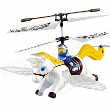 Syma S2 3.5-CH Horse Style IR Remote R/C Helicopter w/ Gyro / Lamp - Yellow + White (4 x AA)