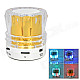 Mini Bluetooth V2.0 Speaker w/ Mini USB / USB 2.0 / FM / TF - Golden + White