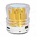 Mini Bluetooth V2.0 Speaker w/ Mini USB / USB 2.0 / FM / TF - Golden + White