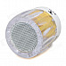 Mini Round Bluetooth V2.0 Speaker w/ Mini USB / USB 2.0 / FM / TF - Golden + White