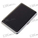 Elegant Black Grain Leather Metal Cigarette Case (Holds 14)