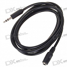 3.5mm M-F Stereo Audio Extension Cable - Black (1.5M-Length)