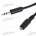 3.5mm M-F Stereo Audio Extension Cable - Black (1.5M-Length)