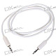 3.5mm M-M Stereo Audio Cable - White (1M-Length)