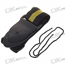 Adjustable Nylon Guitar Strap (Black + Yellow)