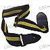 Adjustable Nylon Guitar Strap (Black + Yellow)