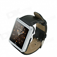 U10 1.54" LCD Bluetooth V3.0 Smart Wristwatch w/ Pedometer / Stopwatch / Voice Call - Silver + Black