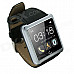 U10 1.54" LCD Bluetooth V3.0 Smart Wristwatch w/ Pedometer / Stopwatch / Voice Call - Silver + Black