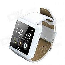 U10 1.54" LCD Bluetooth V3.0 Smart Wrist Watch w/ Pedometer / Stopwatch / Voice Call - White