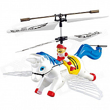 Syma S2 3.5-CH Horse Style IR Remote R/C Helicopter w/ Gyro / Lamp - Blue + White (4 x AA)