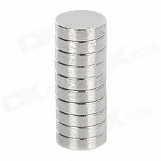 7 x 1.7mm NdFeB N35 Magnet - Silver (10PCS)
