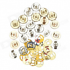 Bag's Replacement Magnetic Snap Fasteners Set - Gold + Silver (10 PCS)