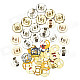 Bag's Replacement Magnetic Snap Fasteners Set - Gold + Silver (10 PCS)