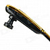 Portable Mini Bluetooth V3.0 Ear-hook Music Headset w/ Mic. - Black + Gold