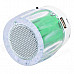 Mini Portable Bluetooth V2.0 MP3 Player / Speaker w/ Mini USB / FM / TF / 4-LED - Green + White