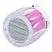 Mini Portable Bluetooth V2.0 MP3 Player / Speaker w/ Mini USB / FM / TF / 4-LED - Purple + White