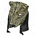 Wolf Style Rubber + Nylon Party Cosplay Mask - Bronze + Black