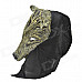 Wolf Style Rubber + Nylon Party Cosplay Mask - Bronze + Black