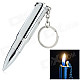 Creative Bullet Shaped Metal Butane Gas Lighter - Silver