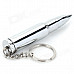 Creative Bullet Shaped Metal Butane Gas Lighter - Silver