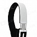 Portable Bluetooth V3.0 Wireless Headband Headphone - Black + White