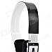 Portable Bluetooth V3.0 Wireless Headband Headphone - White + Black