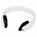 Portable Folding Retractable Bluetooth V4.0 Wireless Headband Headset - White + Black