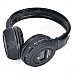 BS-862 Bluetooth V3.0 Headband Headphone w/ Microphone / FM / TF - Black