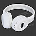 BS-862 Bluetooth V3.0 Headband Headphone w/ Microphone / FM / TF - White