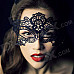 Women's Sexy Seductive Lace Face Mask for Halloween Costume Makeup Party - Black