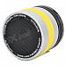 Portable 3W Bluetooth V3.0 Speaker w/ Microphone / FM / TF / Mini USB - Black + Yellow