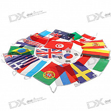 International Countries Small Bunting Flags String (18-Countries)