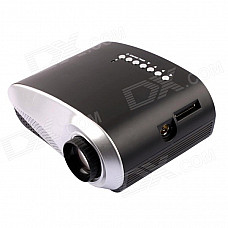 RD-802 24W LED HD Home Mini Projector w/ HDMI / VGA / USB + Remote Control - Black (EU Plug)