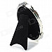 7220TB Luxurious Rhinestone Studded Alloy Photo Frame - White + Black