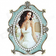 European Style Luxurious Rhinestone Studded Zinc Alloy Photo Frame - Antique Bronze