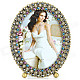 European Style Luxurious Rhinestone Studded Zinc Alloy Photo Frame - Antique Bronze + Brownness