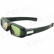 HW01 3D Rechargeable Active Shutter Glasses w/ Bluetooth for 3D Projector / TV + More - Black