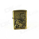 Racing Motorcycle Pattern Retro Style Oil Lighter - Brass