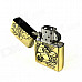 Racing Motorcycle Pattern Retro Style Oil Lighter - Brass