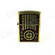 Compass Pattern Retro Style Kerosene Lighter - Bronze + Brown