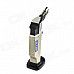 BS-220 High Quality Portable Butane Jet Torch Lighter - Silver + Black