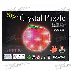 3D Apple Brain Teaser Crystal Puzzle IQ Toy - Color Asserted (2*L736)
