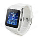 UPad2 TPU Band Bluetooth V3.0 1.5" Capacitive Screen Smart Watch w/ FM / Pedometer - White + Black