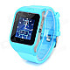 UPad2 TPU Band Bluetooth V3.0 1.5" Capacitive Screen Smart Watch w/ FM / Alarm - Light Blue + Black