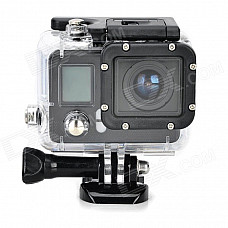 F42 Waterproof Sports 0.8" LCD CMOS 5MP / 12MP Wi-Fi HD Camera / Camcorder - Black