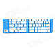 GK228 Universal Folding Bluetooth V3.0 66-Key Keyboard w/ Holder - Blue + Silver